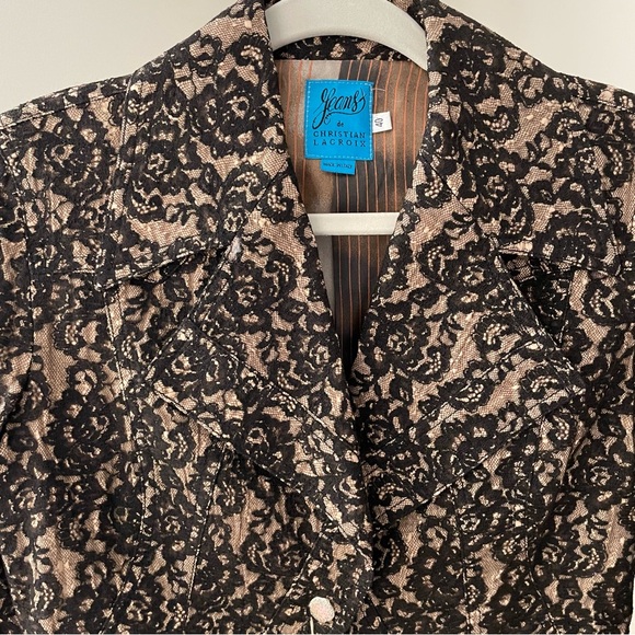 Vintage Christian Lacroix Short Lace Blazer Jacket Size 40 EU 6 US - Picture 3 of 12